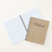 Elegante Beige & Goudblad Notitieboek (Binnen)