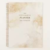 Elegante Beige Gouden Waterverf | Business Planner (Voorkant)