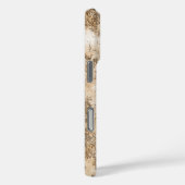 Elegante Beige Grunge textuur aangepaste naam Case-Mate iPhone Case (Achterkant / Rechts)