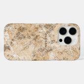 Elegante Beige Grunge textuur aangepaste naam Case-Mate iPhone Case (Achterkant (horizontaal))