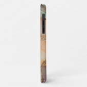 Elegante Beige Holografische Glitter Alcohol Inkt Case-Mate iPhone Case (Achterkant/links)