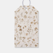 Elegante Beige Initiëlen Bedankt Cadeaulabel (Achterkant)