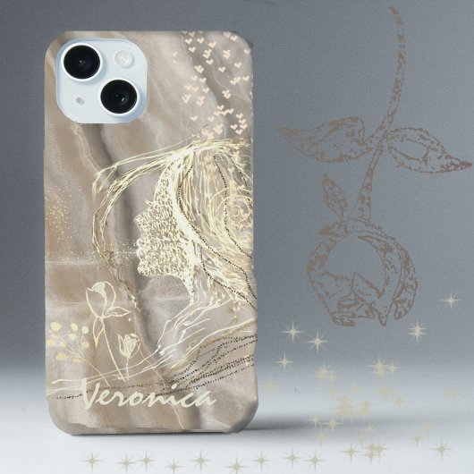 Elegante Beige iPhone 15 Case