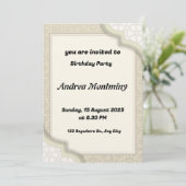 Elegante Beige Islamitische geometrische patroon v Kaart (Staand voorkant)