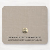 Elegante Beige Luxe Gouden Logo Muismat (Voorkant)