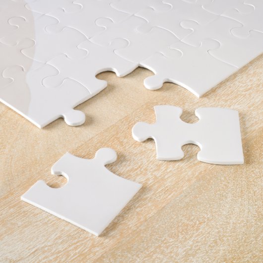 Elegante Beige Magnolia Bewaar de datum Kaart Legpuzzel (Zijkant)