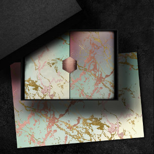Elegante Beige Marmer   Mint Salie Groene Roze Gou Tissuepapier
