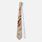 Elegante Beige Marmeren Abstracte Kunst Stropdas (Voorkant)