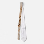Elegante Beige Marmeren Abstracte Kunst Stropdas (Achterkant)