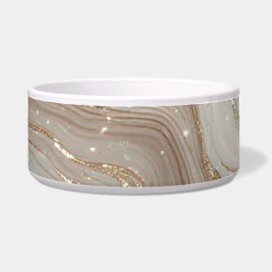 Elegante Beige Marmeren Achtergrond Met Gouden Gli Voerbakje
