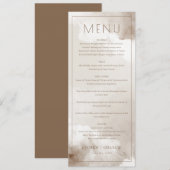 Elegante Beige Menutemplate Menu (Voorkant / Achterkant)