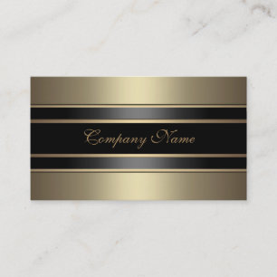 Elegante Beige Metaal Look Zwarte Brons Visitekaartje