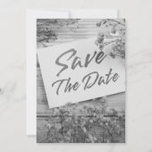 Elegante Beige Minimalistische Foto Save the Date  (Achterkant)