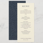 Elegante Beige Minimalistische Menu (Voorkant / Achterkant)
