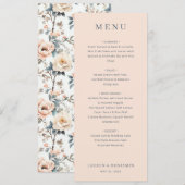 Elegante Beige Minimalistische Menu (Voorkant / Achterkant)