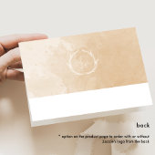 Elegante Beige Monogrammed, Waterverf bruiloft Bedankkaart