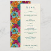 Elegante beige navy menutemplate menu (Voorkant / Achterkant)