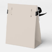 Elegante Beige Neutrale Bruiloft Bedankdoosjes (Achterkant)