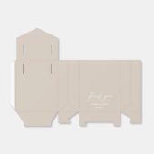 Elegante Beige Neutrale Bruiloft Bedankdoosjes (Uitgevouwen)