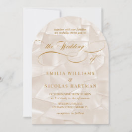 Elegante Beige Neutrale Foto Bruiloft Kaart