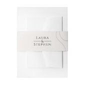 Elegante Beige Neutrale Trouwdag Uitnodigingen Wikkel (Voorkant Voorbeeld)