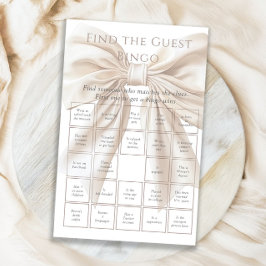 Elegante beige nu vind de gast bingo spel