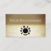 Elegante Beige Oceaan Lichtbruin Sunset Custom Log Visitekaartje (Voorkant)