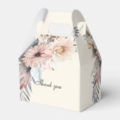 Elegante, beige & pastel boho bruiloftsborrel  bedankdoosjes (Achterkant)