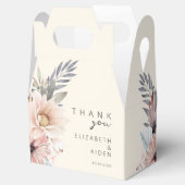 Elegante, Beige & Pastel Boho Trouwdoos Bedankdoosjes (Geopend)