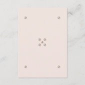 Elegante Beige Pink Pearl Wedding Details Informatiekaartje (Achterkant)