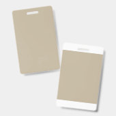 Elegante Beige Professionele Evenementen Badge (Voor- en achterkant)