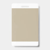 Elegante Beige Professionele Evenementen Badge (Achterkant)