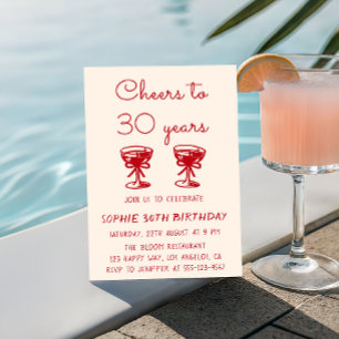 Elegante Beige Proost op 30 Jaar Verjaardag Kaart