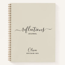 Elegante Beige Reflections Journal Notitieboek