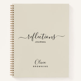 Elegante Beige Reflections Journal Notitieboek