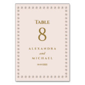 Elegante Beige Roze Parel Trouwfeest Kaart (Voorkant)