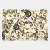 Elegante Beige Rozen Bloemen Inpakpapier Vel (Voorkant 2)