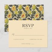 Elegante Beige RSVP kaart (Voorkant / Achterkant)