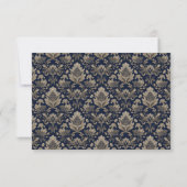 Elegante Beige RSVP kaart (Achterkant)