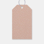 Elegante Beige Serif Trouw Favor Tag Cadeaulabel (Achterkant)