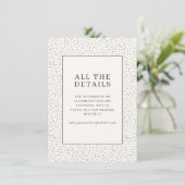 Elegante Beige Stippelrand Informatiekaartje (Staand voorkant)
