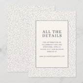 Elegante Beige Stippelrand Informatiekaartje (Voorkant / Achterkant)