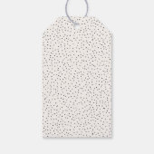 Elegante Beige Stippen Cadeaulabel (Achterkant)