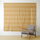 Elegante Beige Strepen Wandkleed (In Situ (horizontaal))