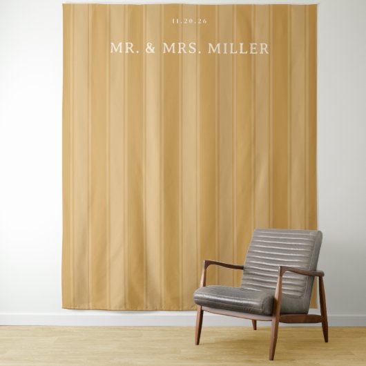 Elegante Beige Strepen Wandkleed (In situ)