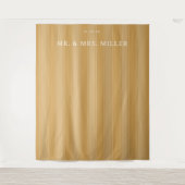 Elegante Beige Strepen Wandkleed (Voorkant)