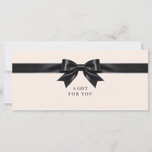 Elegante Beige Strik Geschenkbewijs