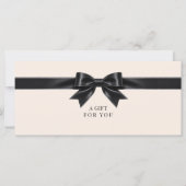 Elegante Beige Strik QR-code Cadeaubon (Voorkant)