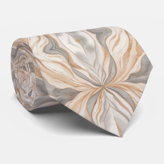 Elegante Beige Stropdas (Opgerold)