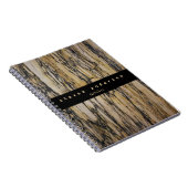 Elegante beige tan zwart marmeren stenen architect notitieboek (Rechterzijde)